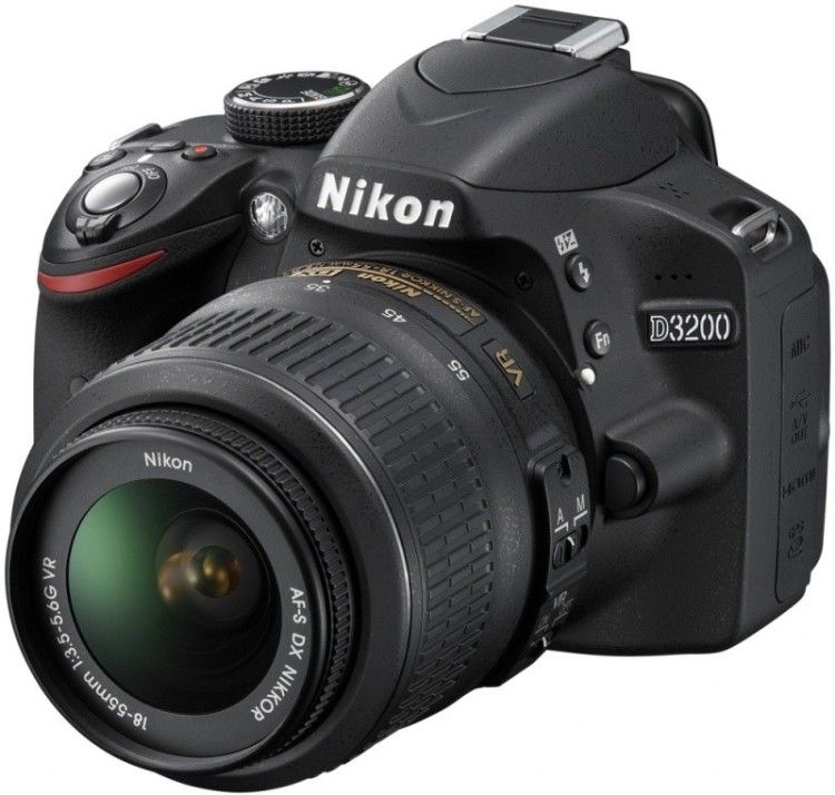 Фотоаппарат Nikon D3200 Kit 18-55mm f/3.5-5.6 VR, черный,