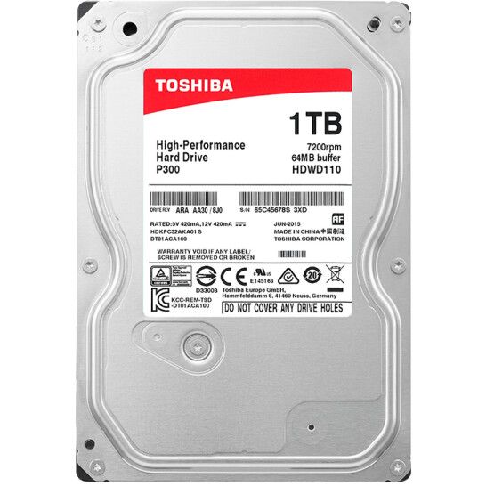 Toshiba1ТБВнутреннийжесткийдискToshibaHDD3.5"7200(HDWD110AZSTA)