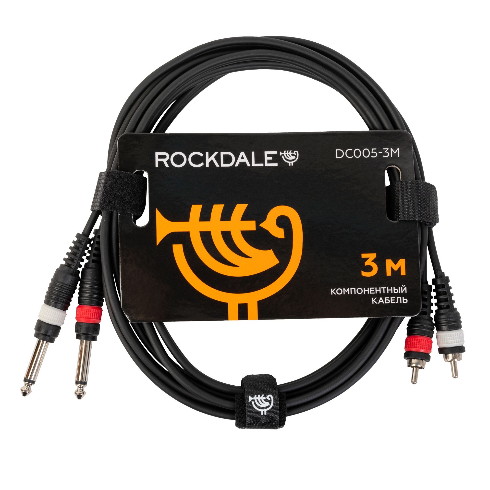 Кабель2MonoJackMale-2RCAMaleROCKDALEDC005-3M(3м)