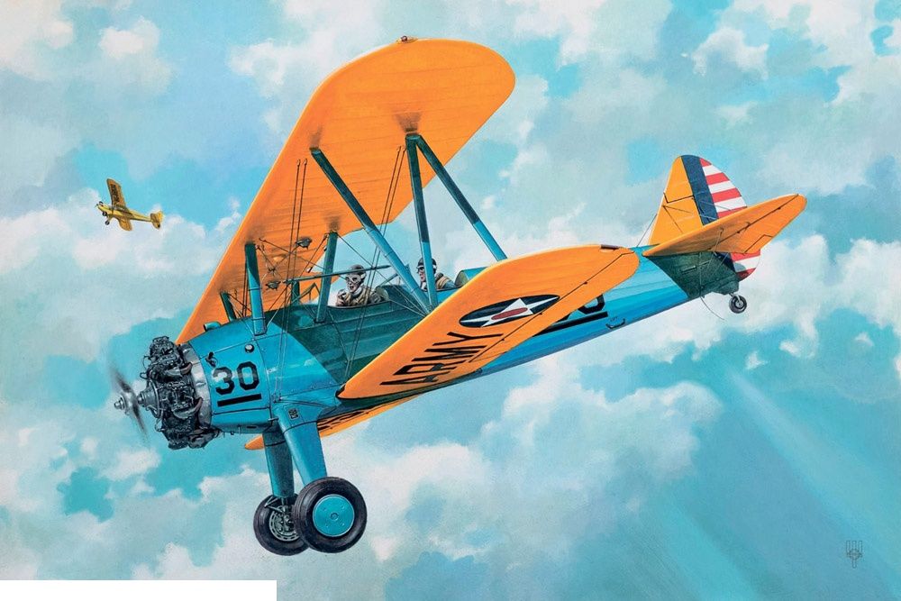 Сборная модель Roden Rod631 Самолет Boeing-Stearman PT-17 Kaydet