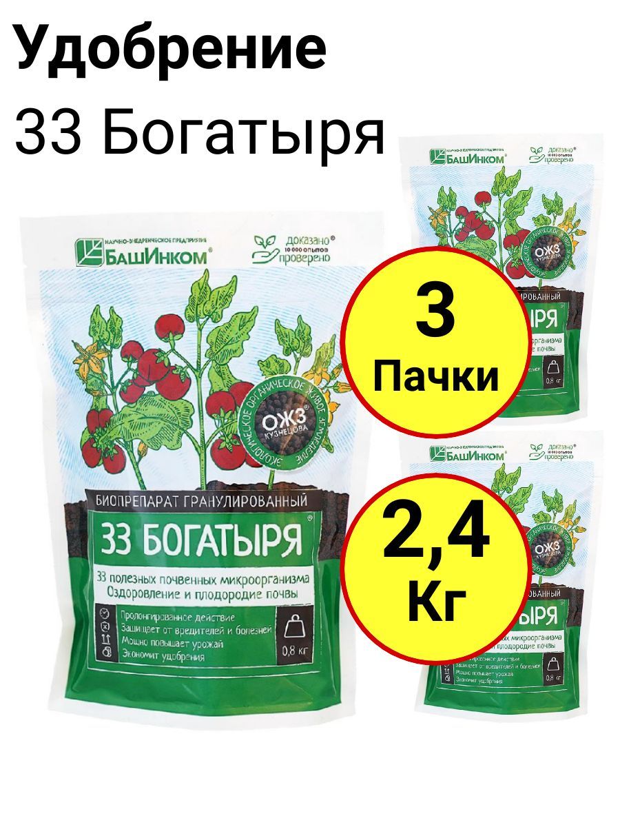 Удобрение 33 Богатыря Описание Отзывы Цена