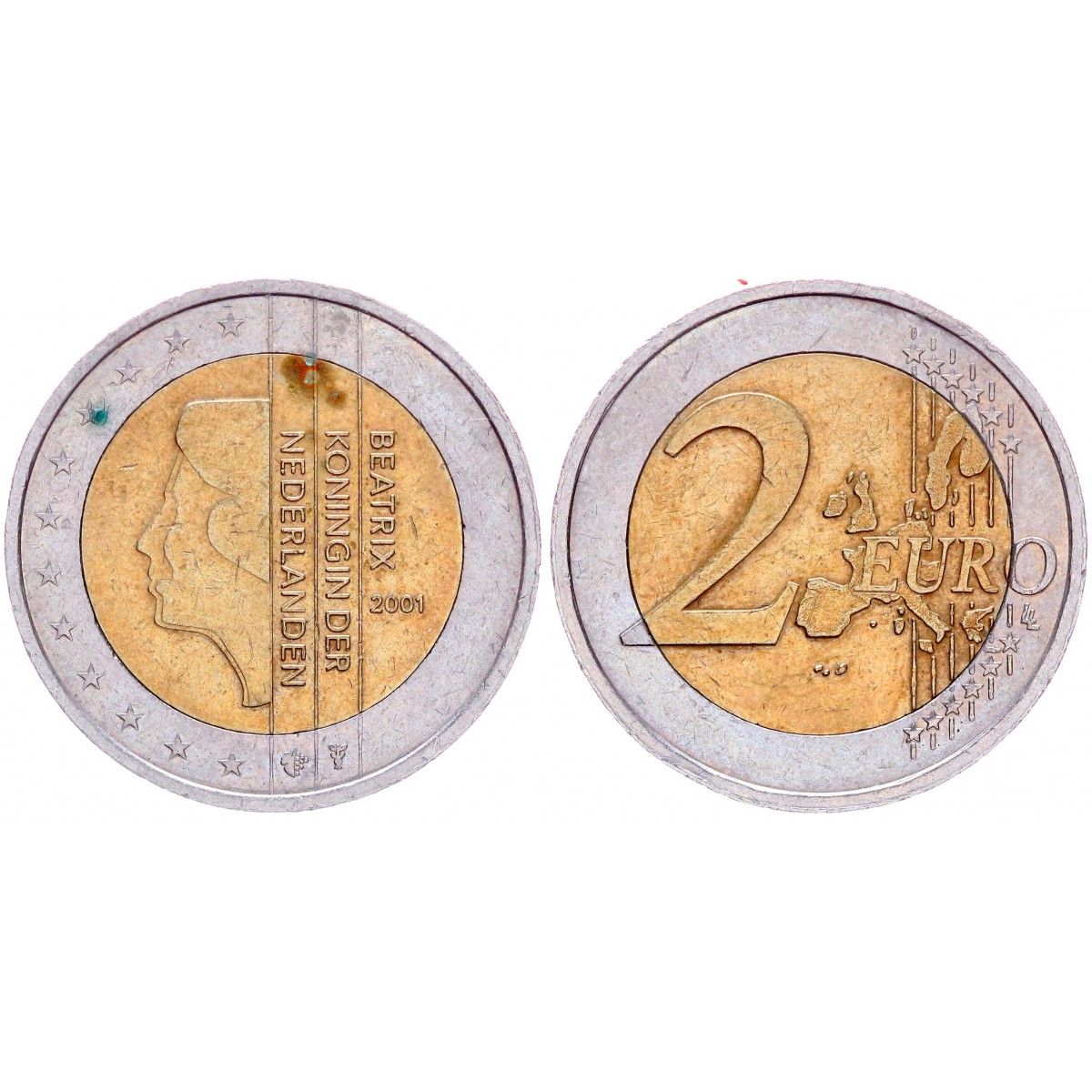 2 Евро 2001 цветок. Евро 2001 год