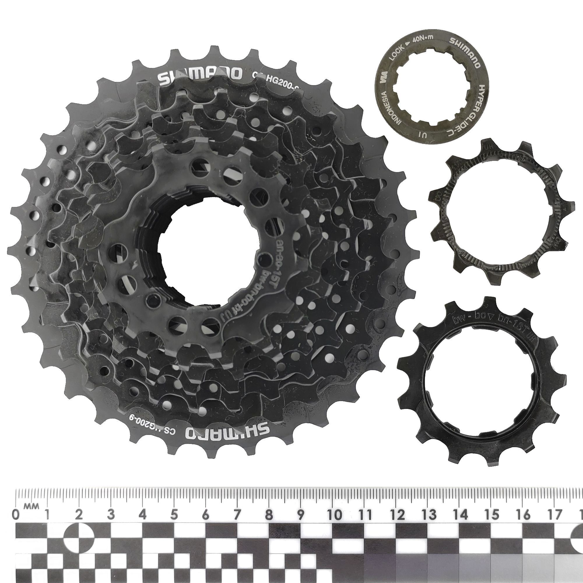 Shimano Кассета звезда задняя HG200, 9 скоростей, звезды 11-32, черная — Товары для велоспорта