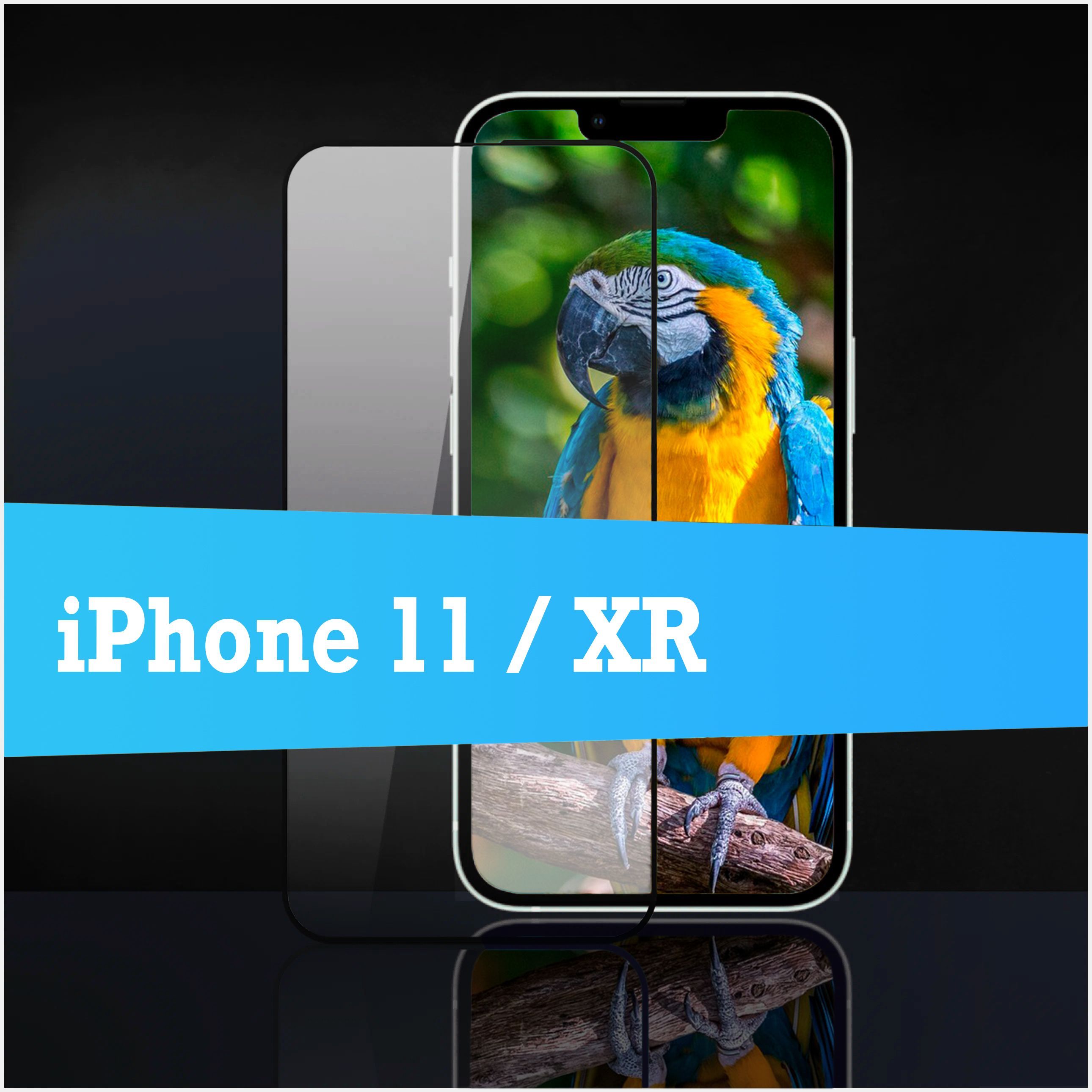 ЗащитноестеклонаiPhone11/XR