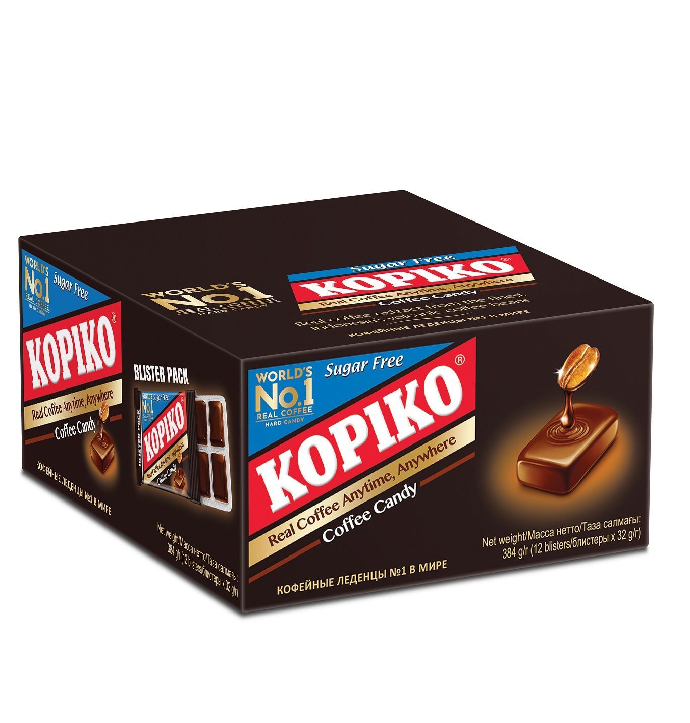 Леденцы кофейные Sugar Free Kopiko Coffee Candy, 12 блистеров - купить с  доставкой по выгодным ценам в интернет-магазине OZON (933920010)