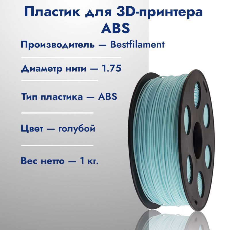 Geek filament. АБС-пластик голубой. Bestfilament переходный PLA-пластик 1.75mm 1кг.