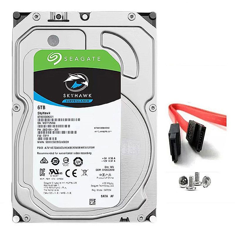 Seagate Skyhawk 6 ТБ st6000vx001. Жесткий диск Seagate Skyhawk st6000vx001, 6тб, HDD, SATA III, 3.5". Жесткий диск 6tb Skyhawk 3.5'', SATAIII, 5900 об/мин, 256 МБ (st6000vx001).