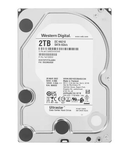 WesternDigital2ТБВнутреннийжесткийдискUltrastarDCHA210(1W10002)(1W10002)