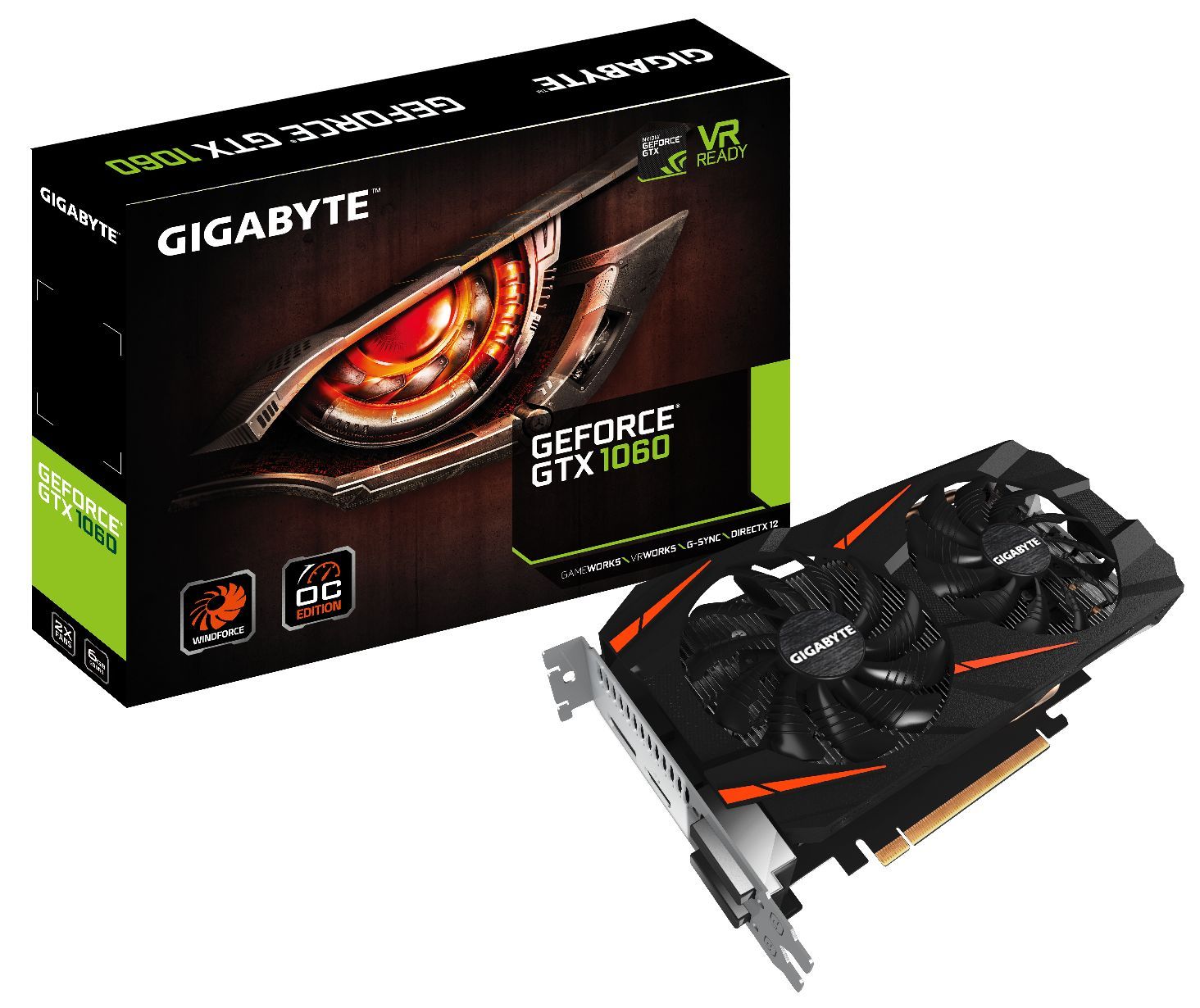 Видеокарта Gigabyte GeForce GTX 1060, 6 ГБ GDDR5 - купить по низким ценам в  интернет-магазине OZON (999258002)