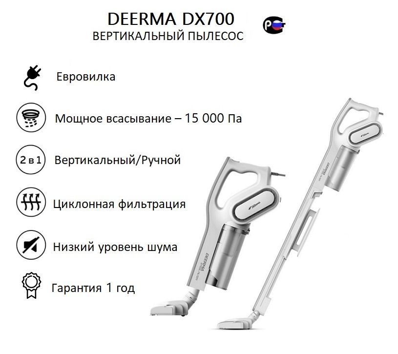 Пылесос ручной handstick deerma dx700s black