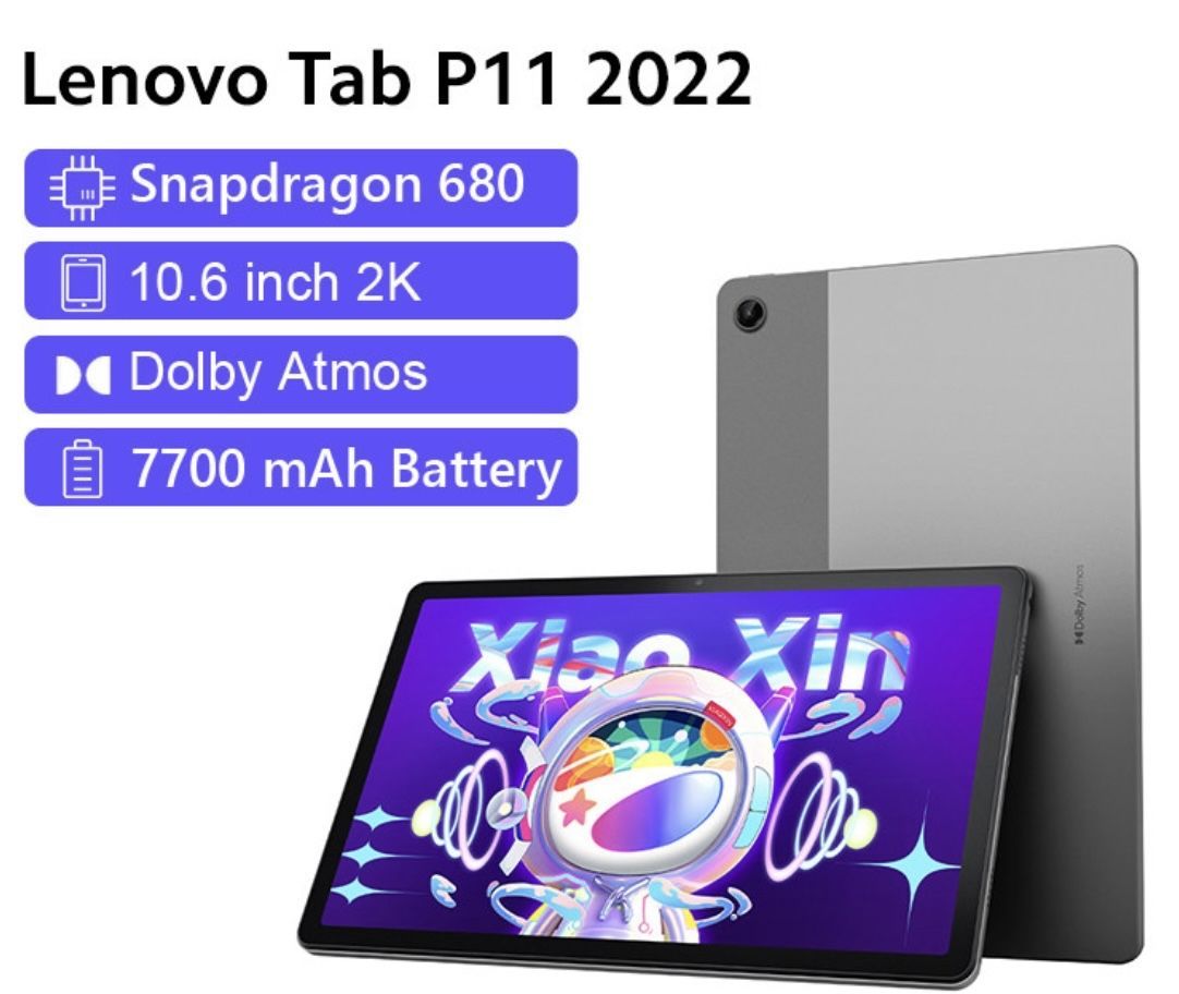 Купить планшет Lenovo Xiaoxin Pad 2022 6/128 GB (TB 128 FU)Snap 680 Android  12 10,6