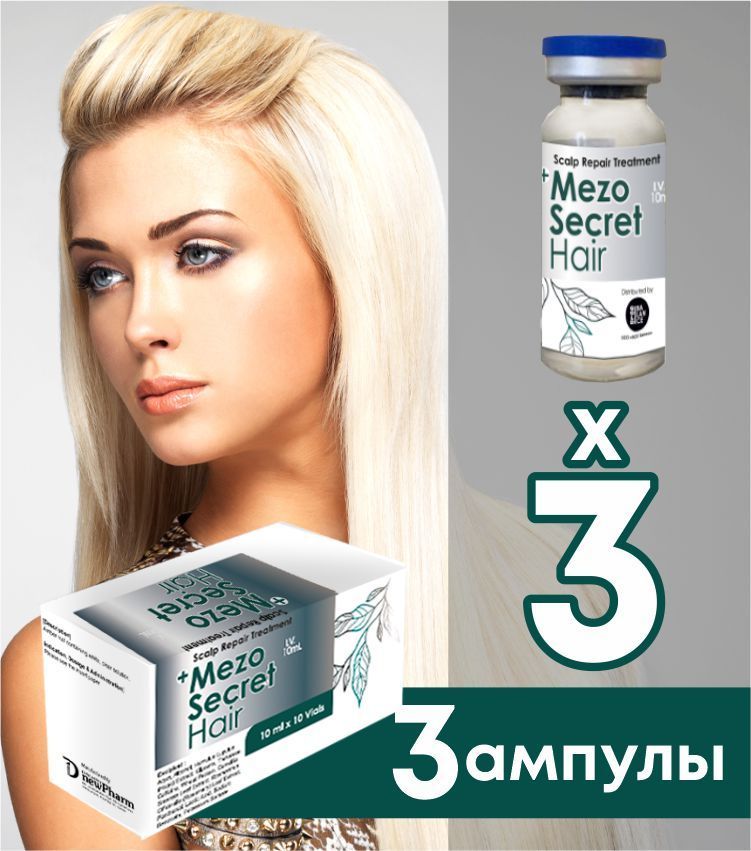 Сыворотка Mezo Secret Hair для роста и против выпадения под мезороллер