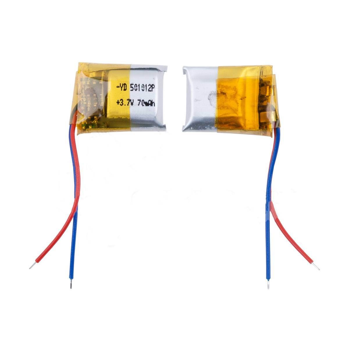 АккумуляторуниверсальныйBTU-501012P,3.7v,Li-Pol,70mAh(5х10х12mm),дляTWSнаушников,1шт