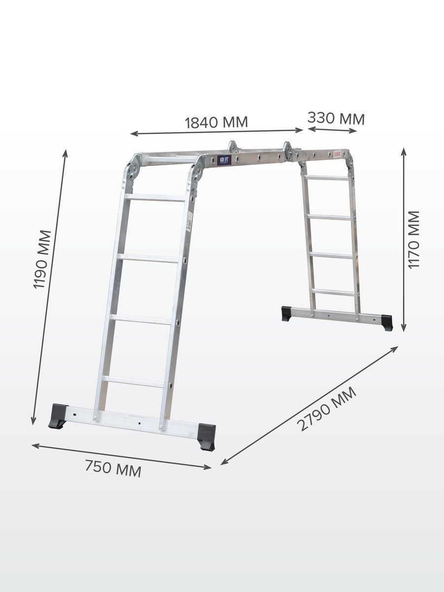 Лестница-трансформер4х4KroftNV0320,ширина330мм.