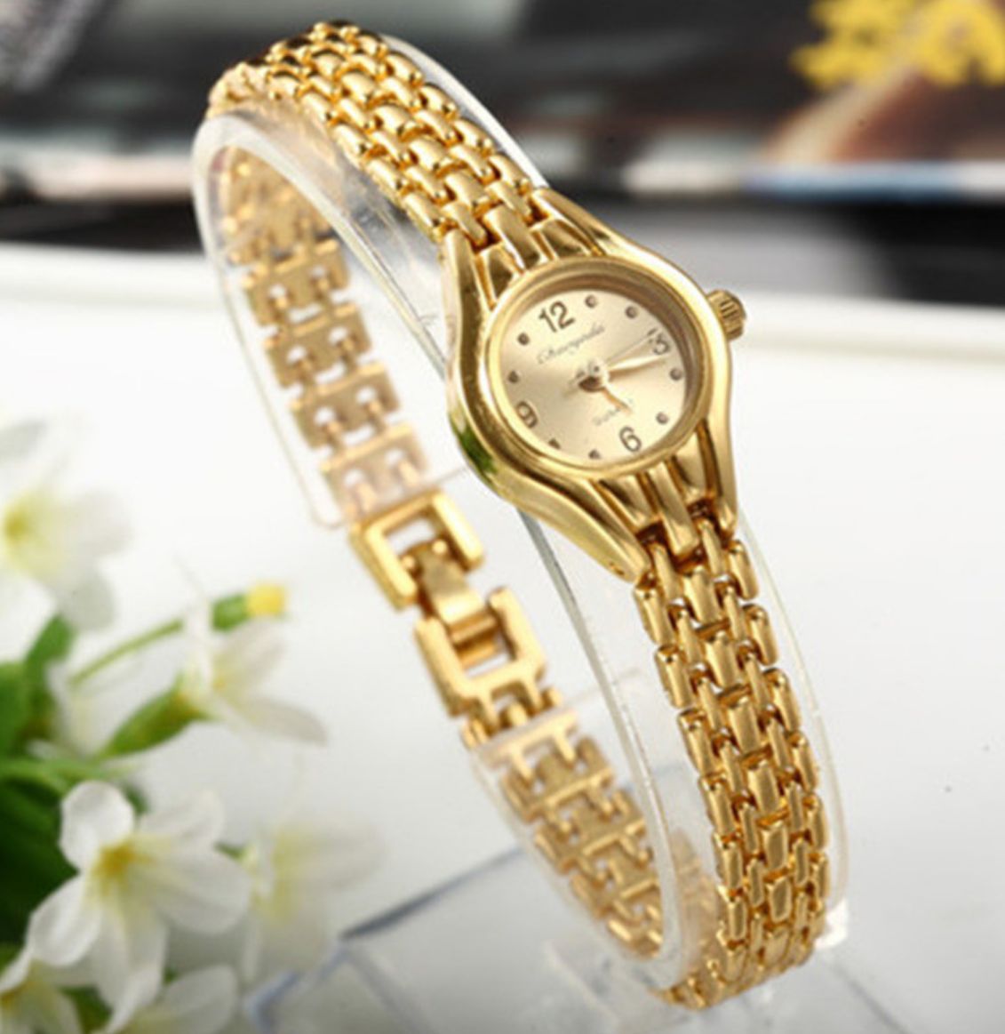 Часы Geneva Quartz женские золотые 585