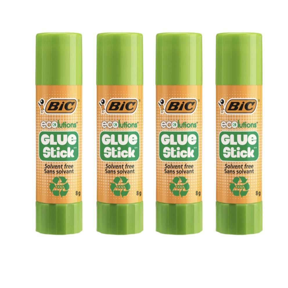 Клей-карандаш BIC Glue Stick, 8 г х 4 шт