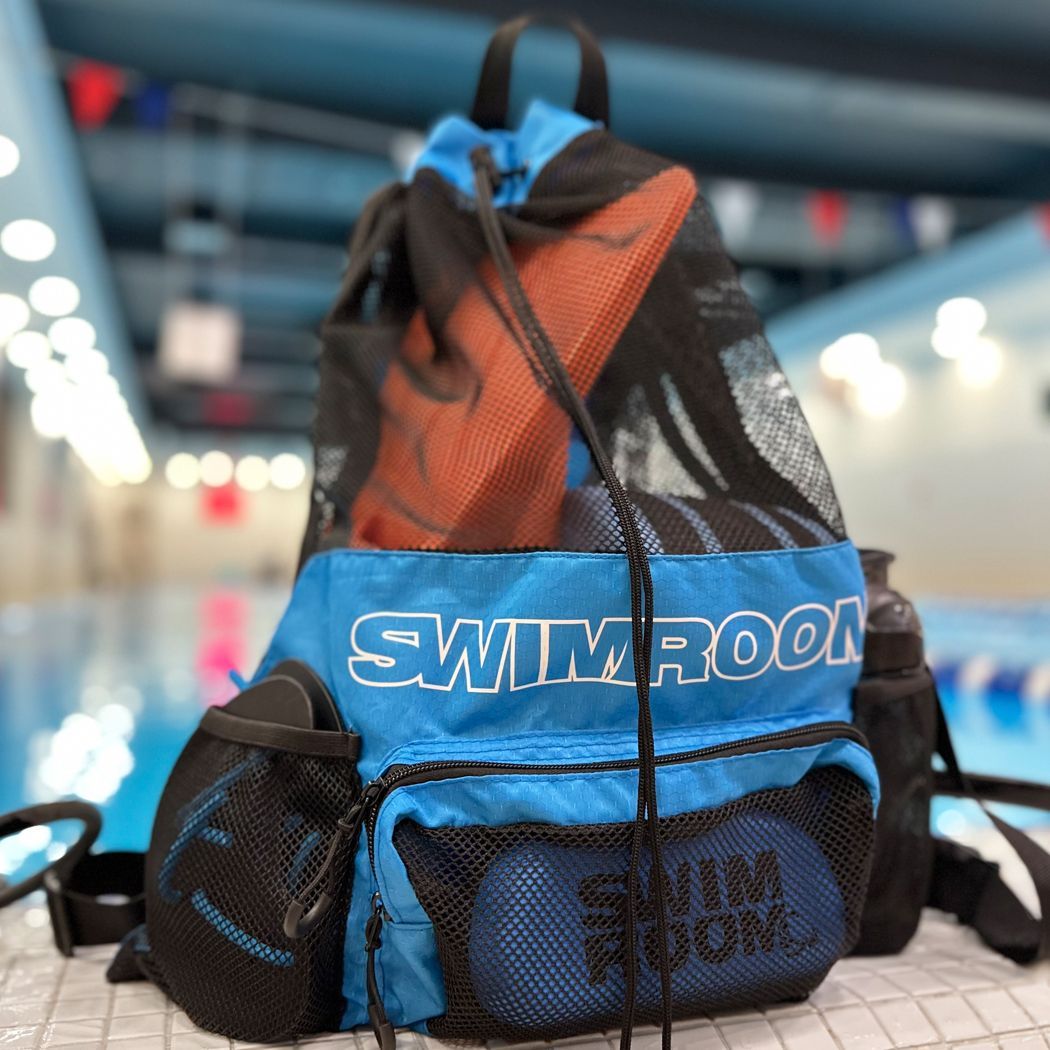 Сетчатыймешок-рюкзакдляспортаипляжногоотдыхаSwimRoom"MeshBackpack2.0",цветсиний