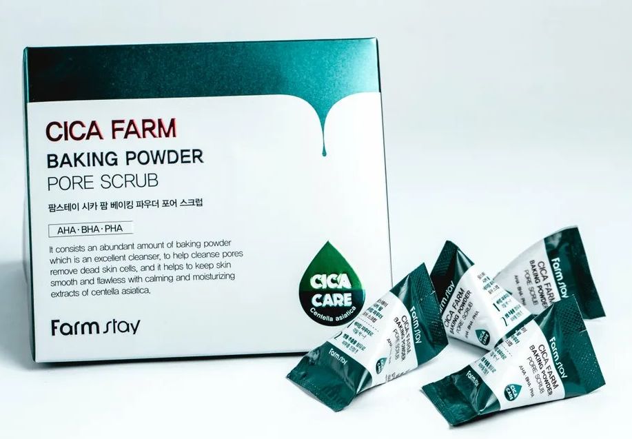 Cica farm pore scrub. Cica Farm Baking Powder. Farmstay cica Farm Baking Powder Pore. Farm stay cica Farm Baking Powder Pore Scrub (7g*25pcs). Скраб для лица Farmstay cica Farm Baking Powder Pore Scrub.