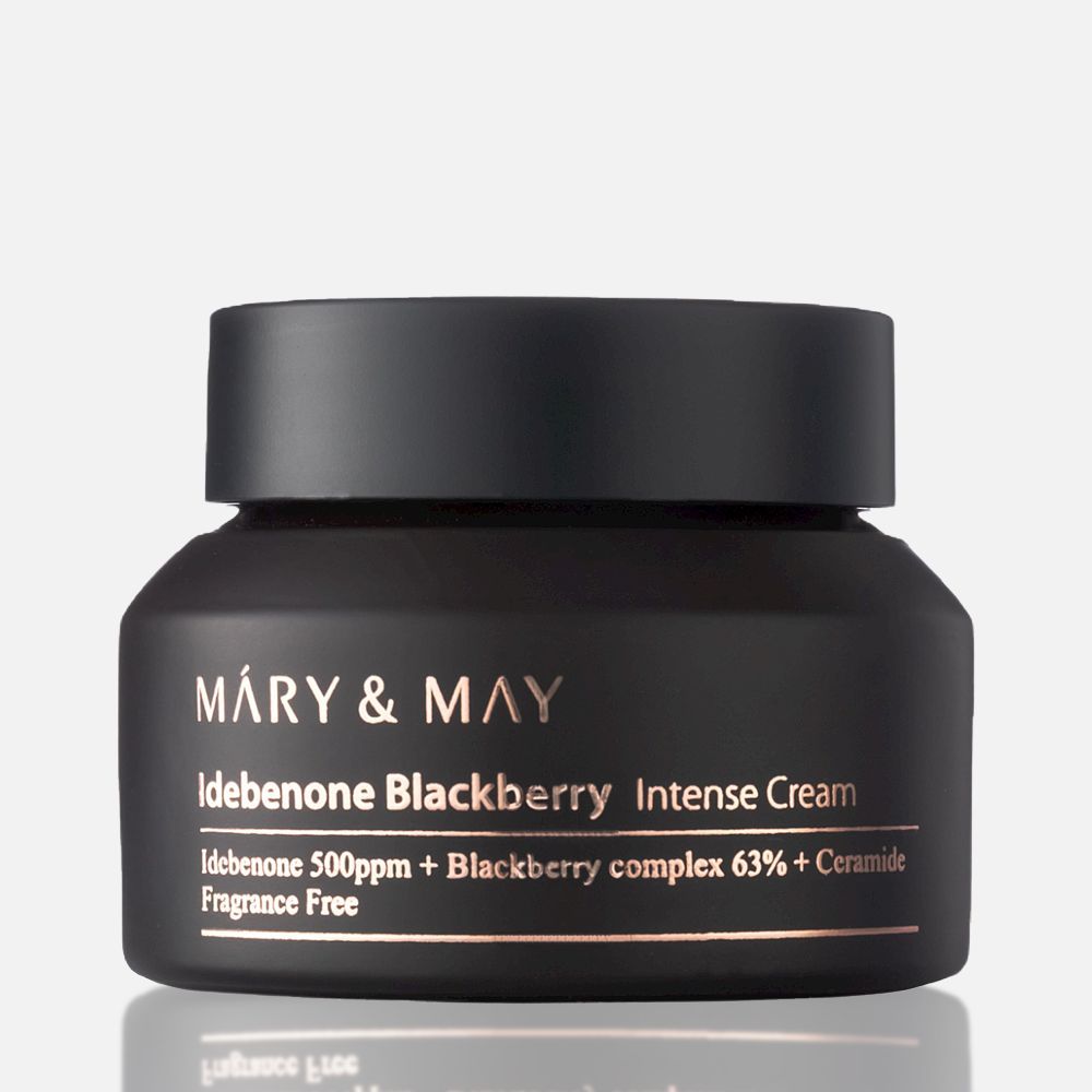 Mary may косметика. Mary&May Idebenone BLACKBERRY intense Cream 70g. Mary May Idebenone BLACKBERRY intense Cream. Идебенон.