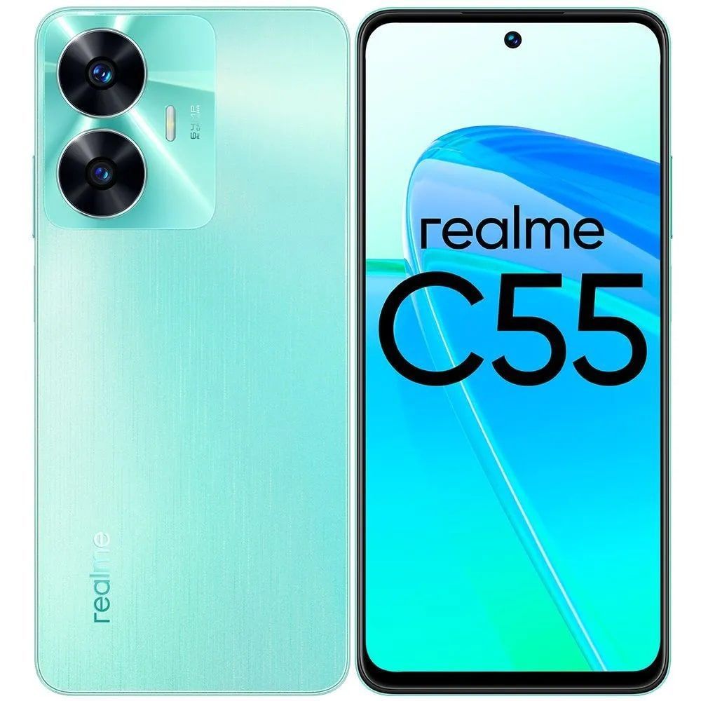 realme Смартфон C55 RMX3710 8/256 ГБ, зеленый