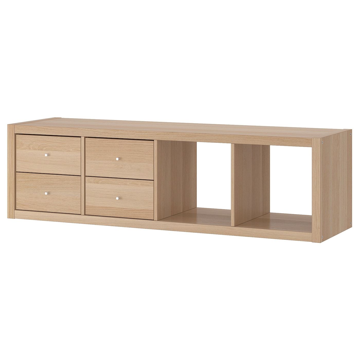 Kallax стеллаж беленый дуб 42x147 см ikea 403.245.16