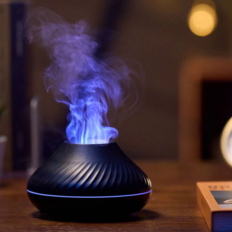 Rgb аромадиффузор с эффектом пламени. Аромадиффузор с эффектом пламени. Flame Aroma Diffuser вулкан. Увлажнитель с эффектом огня. Увлажнитель пламя.