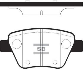ТормозныеколодкиHi-QSP2314дляSKODAOCTAVIA,SUPERB,VWCADDY,TOURANзадние