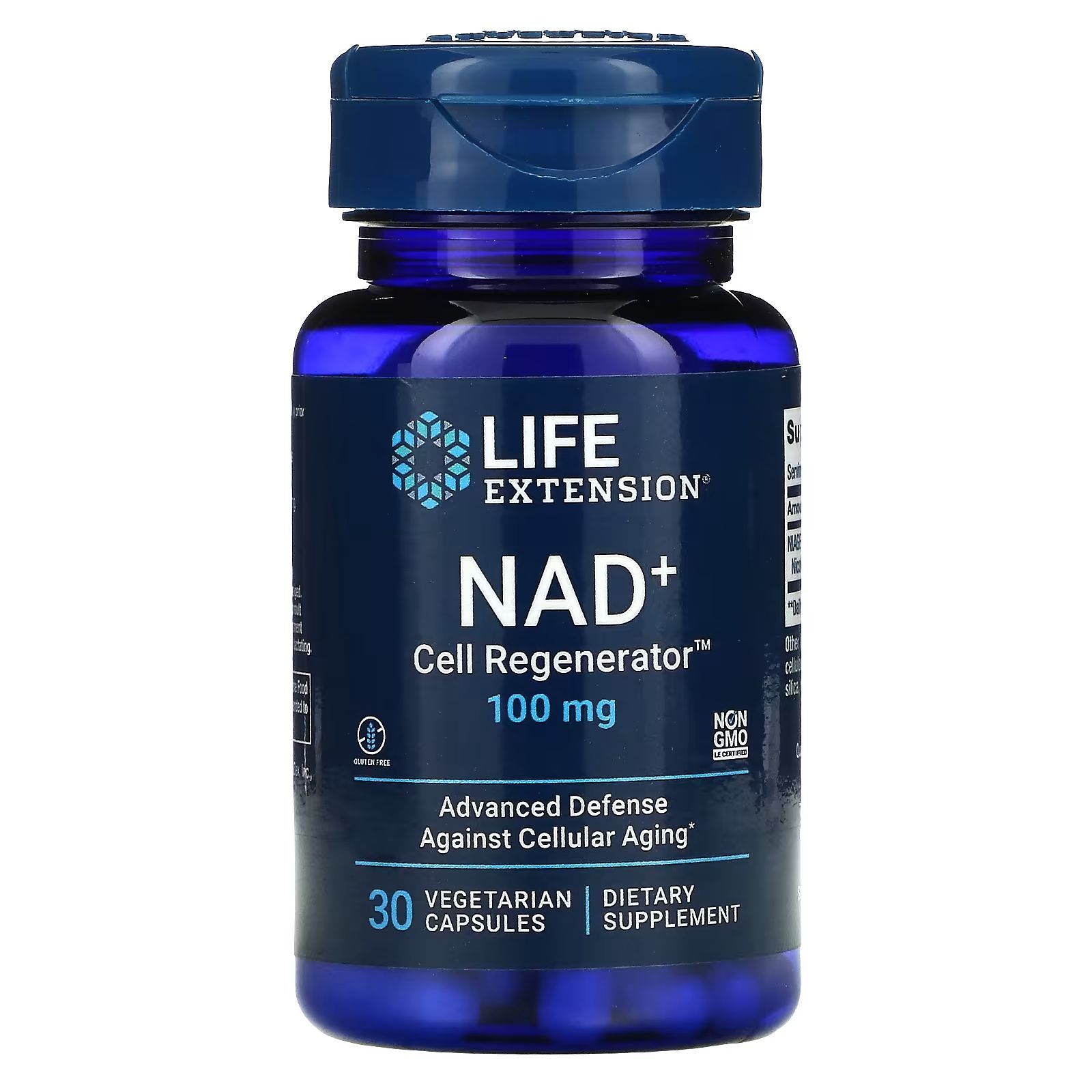 Никотинамид рибозид Life Extension NAD Cell Regenerator NIAGEN 100 мг, 30 вегетарианских капсул