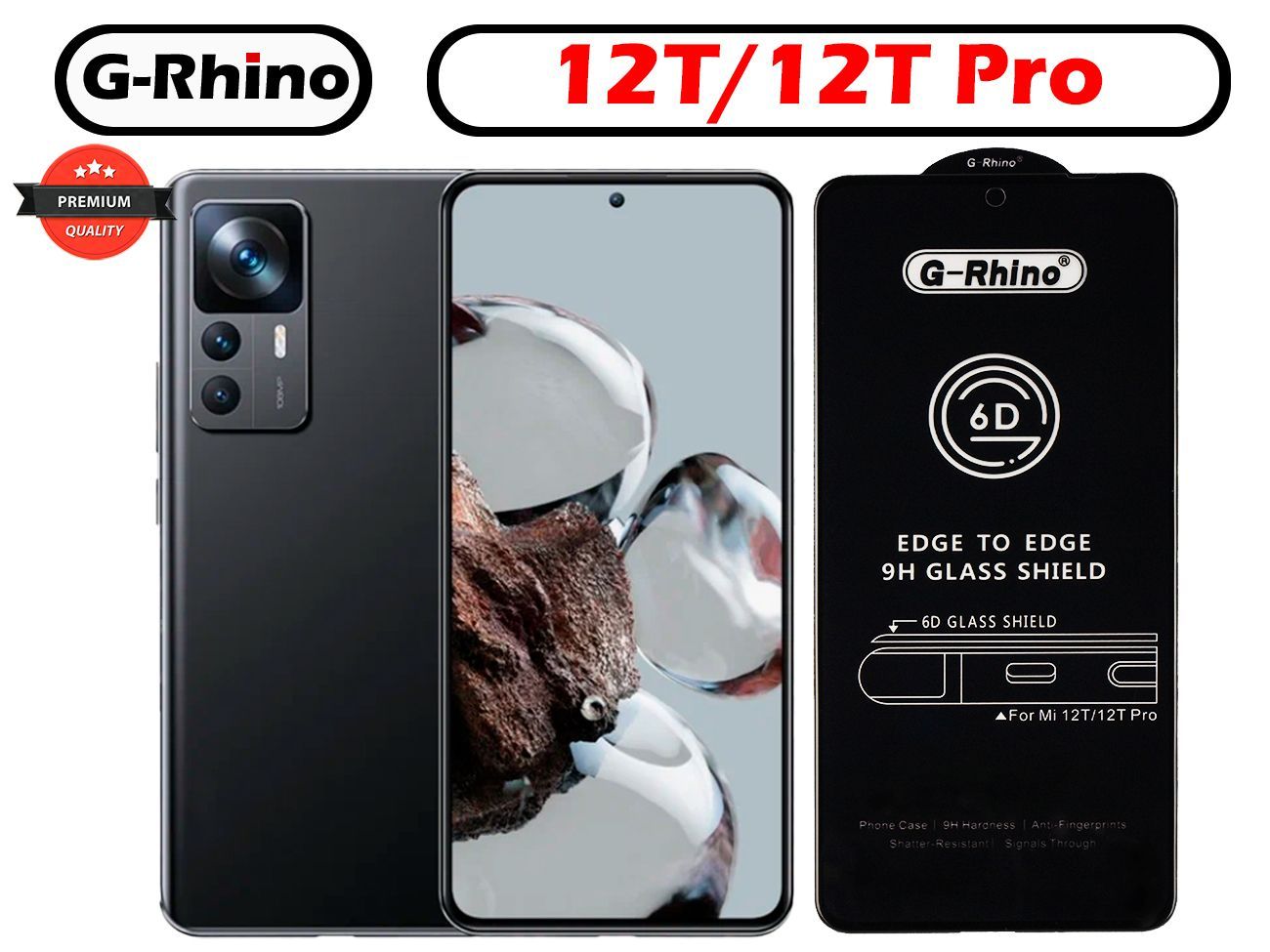 Защитное стекло G-Rhino для Xiaomi 12T, 12T Pro Закаленная прозрачная  защита 9H на экран для смартфона Ксиаоми / Сяоми - купить с доставкой по  выгодным ценам в интернет-магазине OZON (918109766)