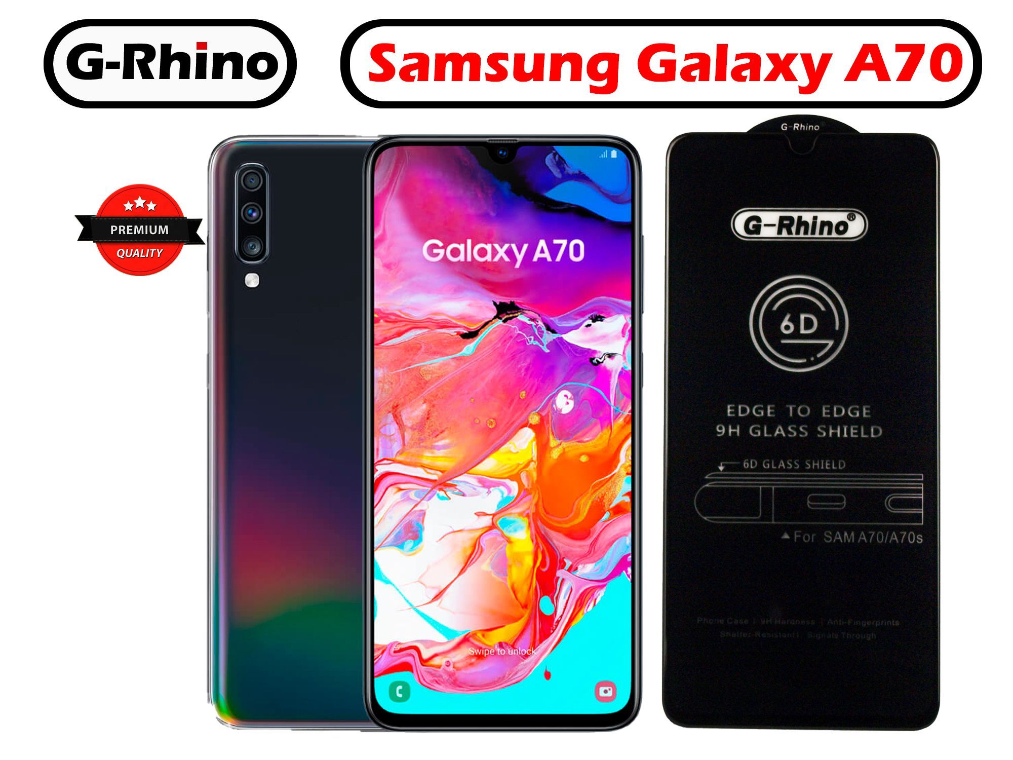 Защитное стекло G-Rhino для Samsung Galaxy A70