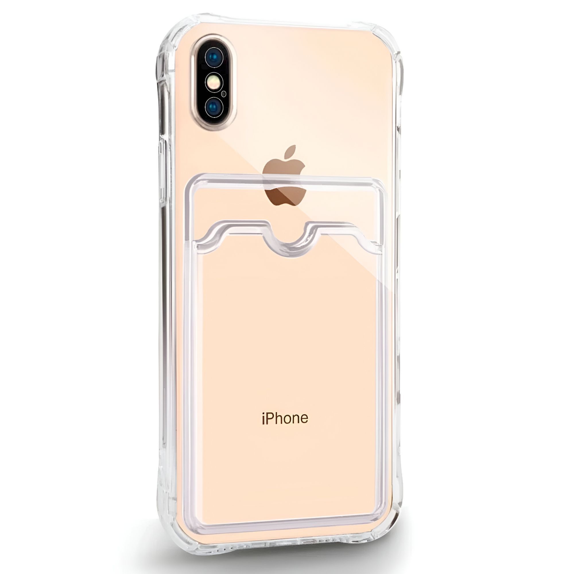 Прозрачный силиконовый чехол на iPhone (Айфон) XS Max с картхолдером -  купить с доставкой по выгодным ценам в интернет-магазине OZON (1253879022)