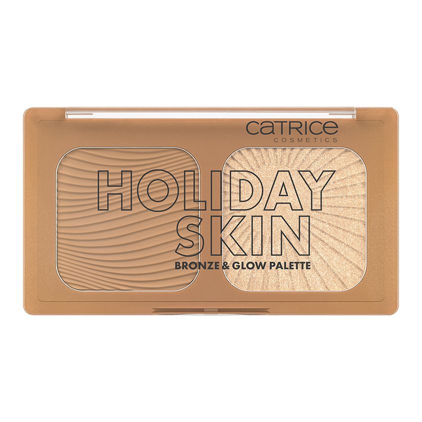 ПалеткадлямакияжалицаCATRICEHOLIDAYSKINBRONZE&GLOWPALETE(бронзер,хайлайтер)тон010-1шт