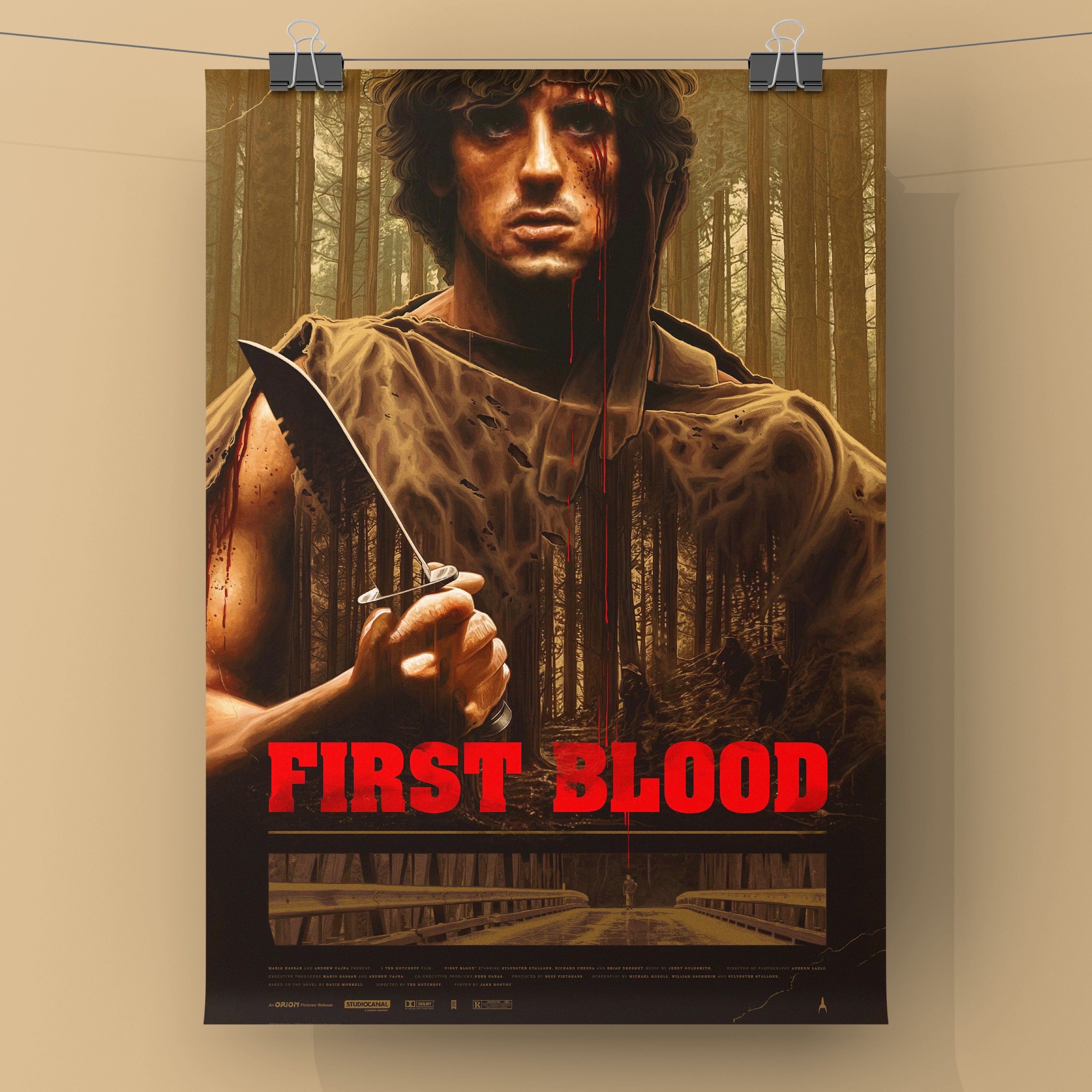 Постер"Рэмбо/RamboFirstBlood-Постерпофильмудляинтерьераидекора",42смх29см