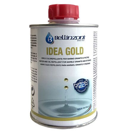 Мощная защитная пропитка Idea Gold BELLINZONI (Идея Голд Беллинзони) для камня, оригинальный цвет 0,25 л.