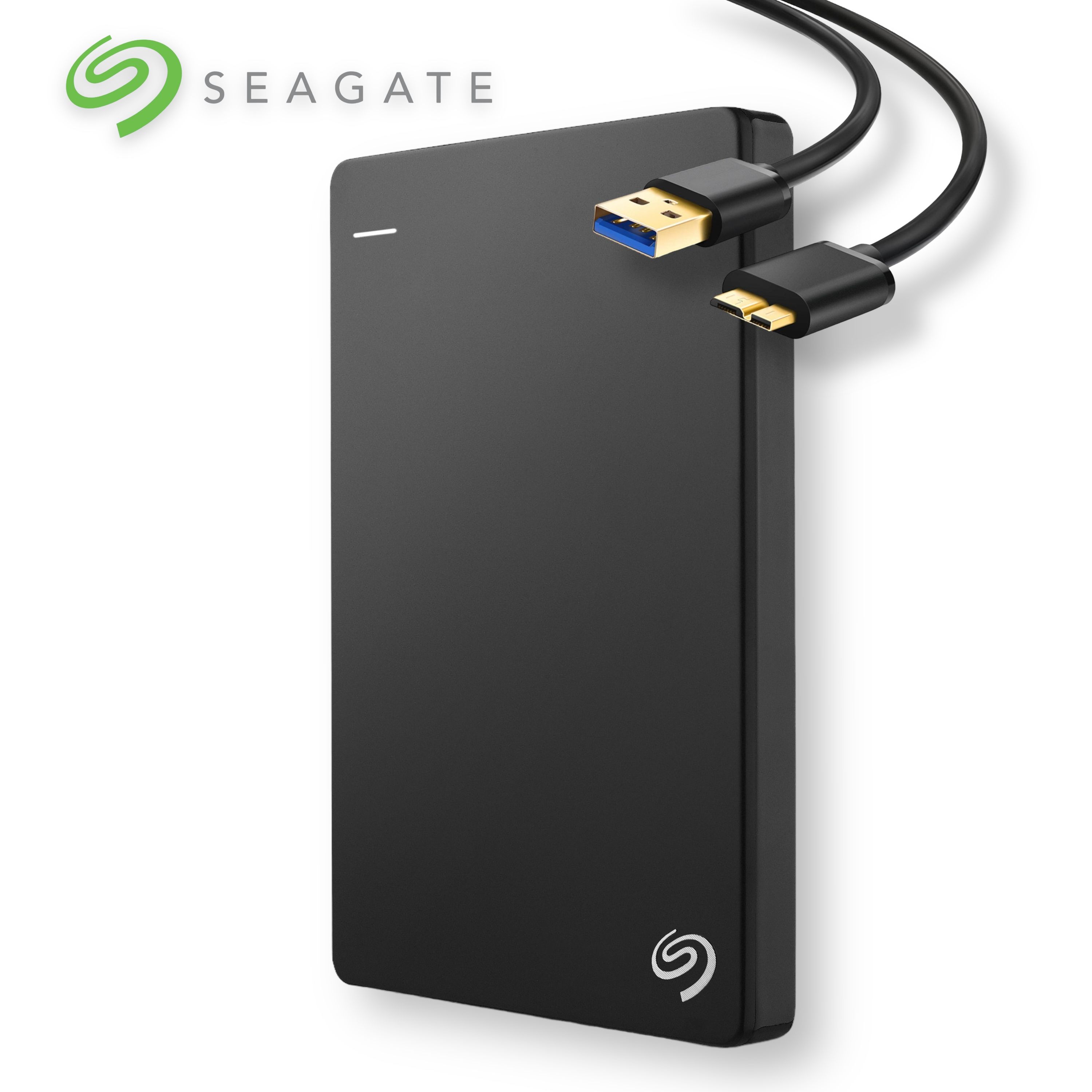 Seagate500ГБВнешнийжесткийдискSeagateBackupPlusSlimПортативныйнакопительHDD2.5(USB3.0),черный