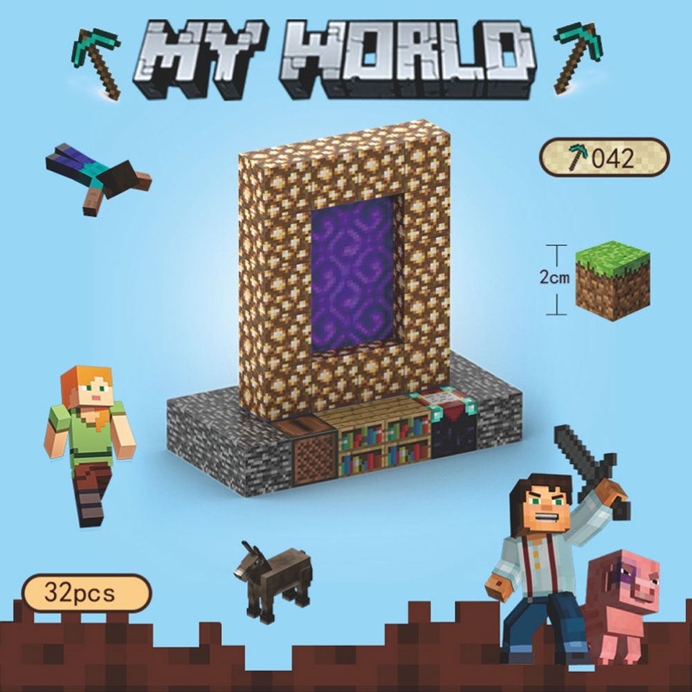 МагнитныйКонструкторМайнкрафтнабордеталифигурокИгрушкаMinecraftMyWorld,Комплектизмагнитныхблоков