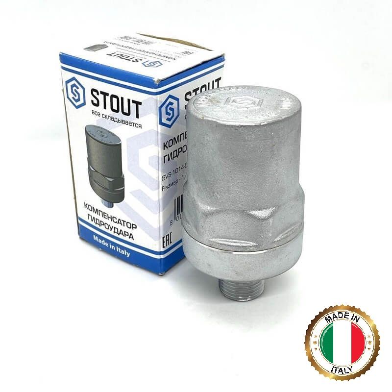 Компенсатор гаситель гидроудара 50 бар 1/2" НР ITALY SVS-1014-000015