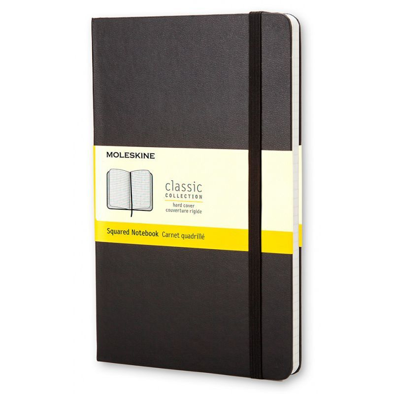 Блокнот в клетку Moleskine CLASSIC QP061 13х21см 240стр. твердая обложка, черный  #1