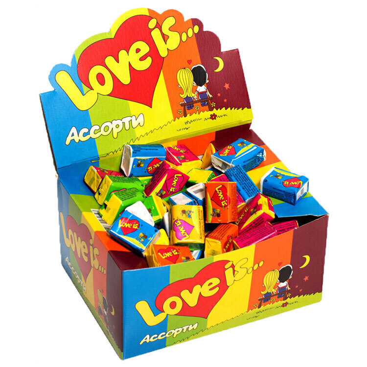 Жвачка Love is Ассорти 100 штук (1 блок) — купить в интернет-магазине ...