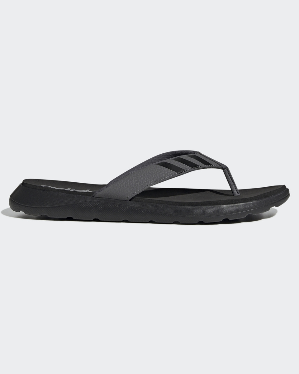 adidas comfort black flip flops