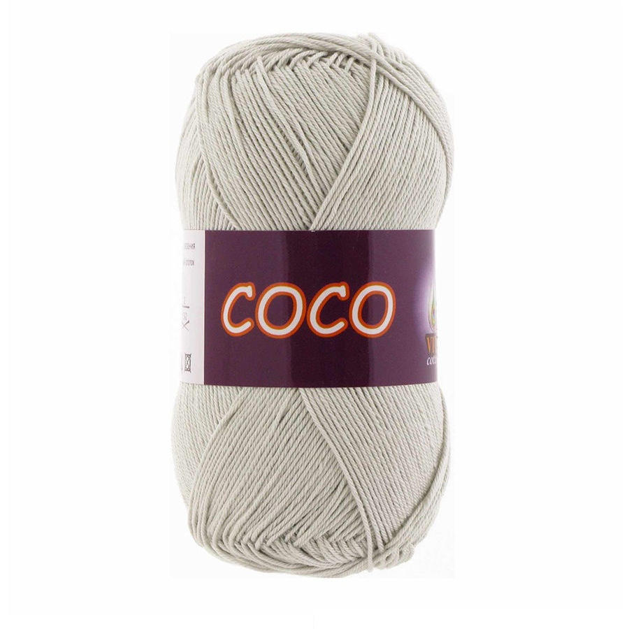 Пряжа для вязания VITA Coco, 10 шт, цвет: серый, состав: 100% Хлопок, 50 гр/240 м  #1