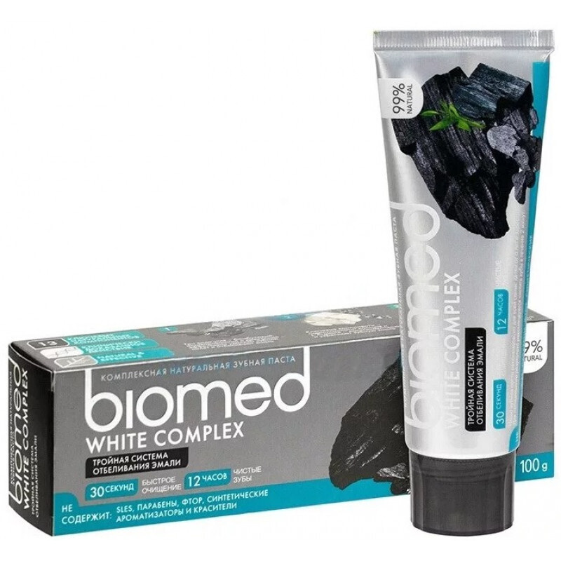 Biomed зубная паста White Complex вайт комплекс отбеливающая с углем ...