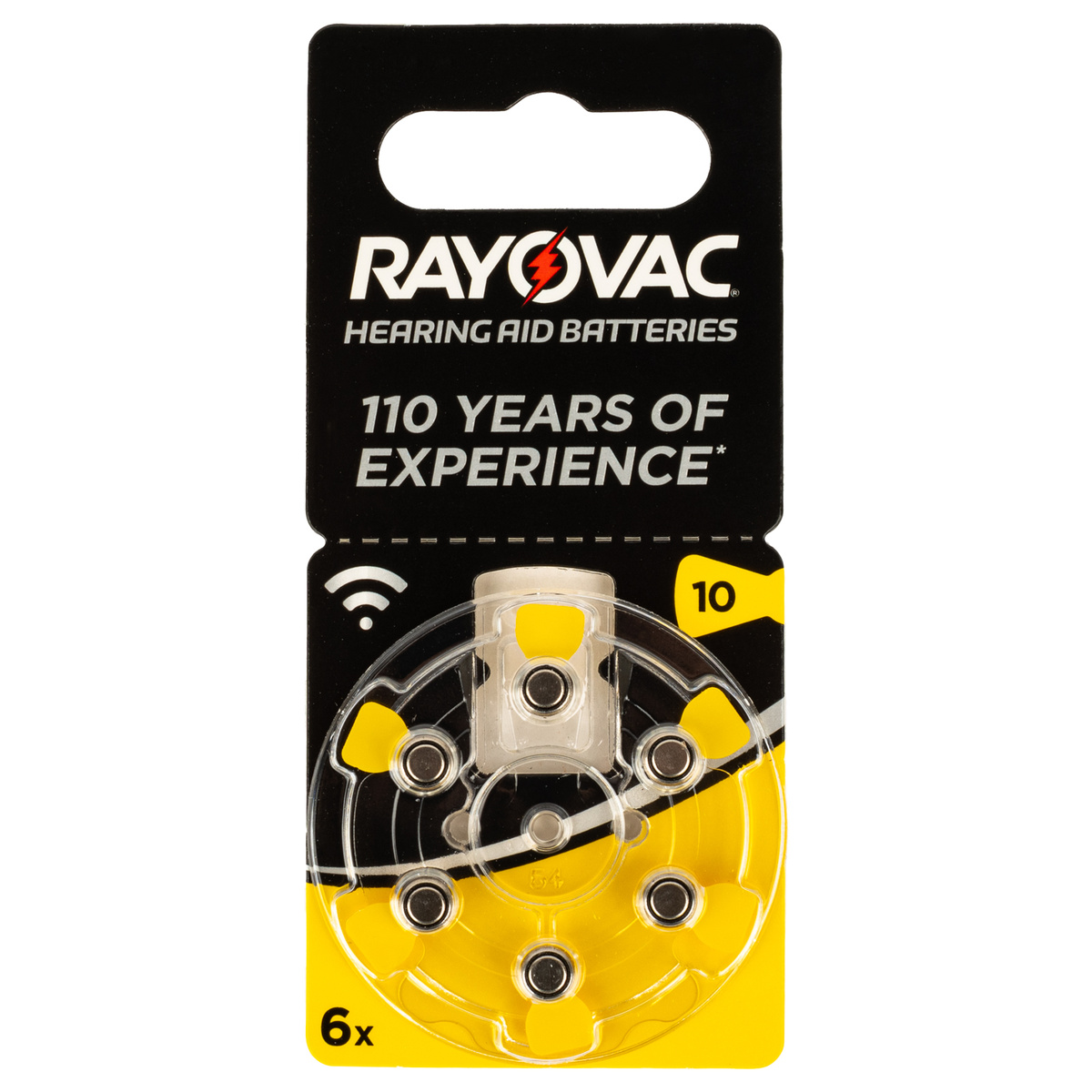 Батарейки Rayovac 10 (PR70) для слуховых аппаратов, 1 блистер (6 ...