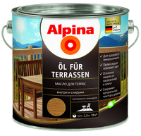 Пропитка для дерева Alpina 13311, Шелковисто-матовое покрытие, 0.75 л. Спонсорские товары