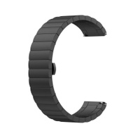 Сменный ремешок-браслет MyPads Inox Clip стальной железный металлический для умных-смарт часов Samsung Galaxy Watch3 Titan 45 mm из нержавеющей стали c одинарными плоскими звеньями с замком-застежкой бабочка и красивым дизайном. Спонсорские товары