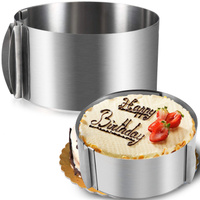 Кулинарное кольцо от SimpleShop, форма для выпечки и выкладки круглая, разъемная с возможностью регулировки от 16 до 30 см. из нержавеющей стали.. Спонсорские товары