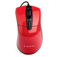 Мышь проводная Gembird MOP-415-R, красный. Спонсорские товары
