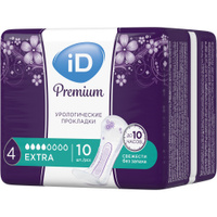 Урологические ультратонкие прокладки iD Premium Extra, 10 шт. Спонсорские товары