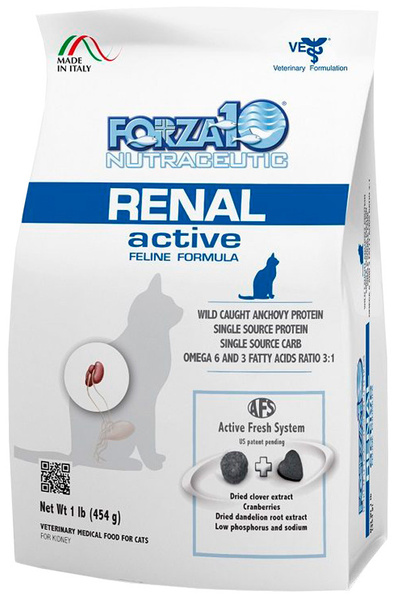 Сухой корм FORZA10 CAT RENAL ACTIVE для взрослых кошек при хронической ...