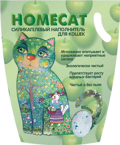 Homecat наполнитель впитывающий для кошачьих туалетов